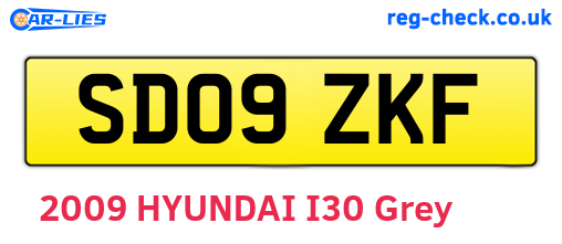 SD09ZKF are the vehicle registration plates.