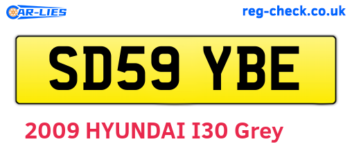SD59YBE are the vehicle registration plates.