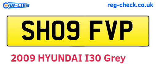SH09FVP are the vehicle registration plates.