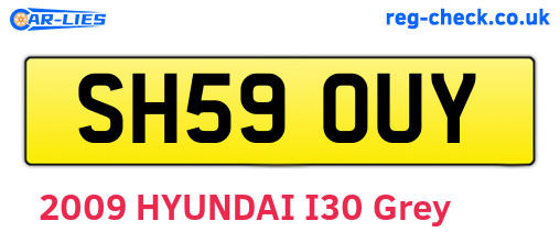 SH59OUY are the vehicle registration plates.