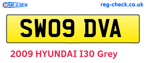 SW09DVA are the vehicle registration plates.