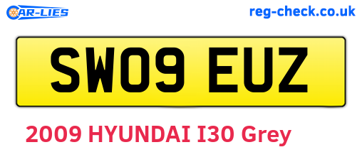SW09EUZ are the vehicle registration plates.
