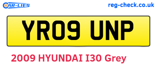 YR09UNP are the vehicle registration plates.
