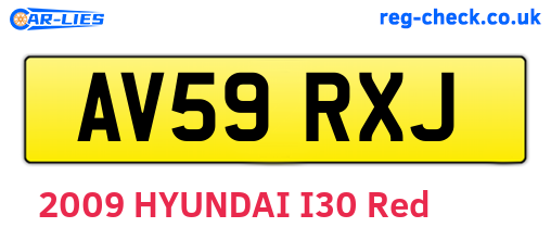 AV59RXJ are the vehicle registration plates.