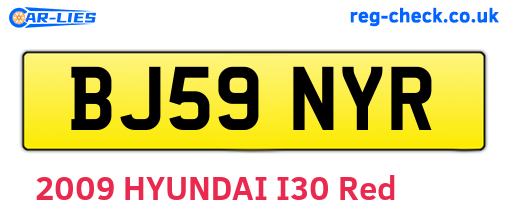 BJ59NYR are the vehicle registration plates.