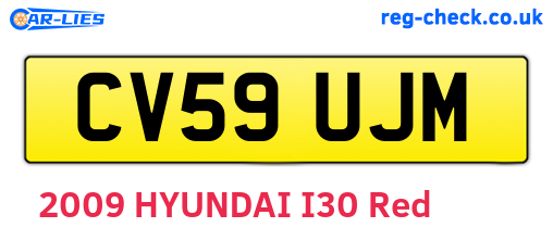 CV59UJM are the vehicle registration plates.