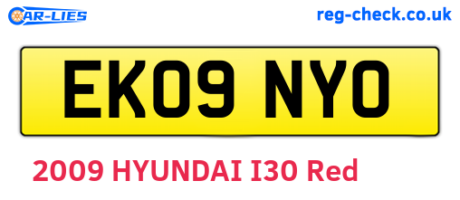EK09NYO are the vehicle registration plates.