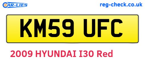 KM59UFC are the vehicle registration plates.