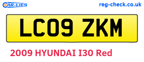 LC09ZKM are the vehicle registration plates.