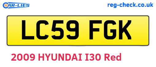 LC59FGK are the vehicle registration plates.