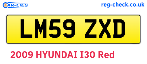 LM59ZXD are the vehicle registration plates.
