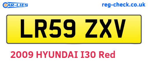 LR59ZXV are the vehicle registration plates.