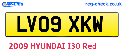 LV09XKW are the vehicle registration plates.