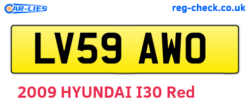 LV59AWO are the vehicle registration plates.