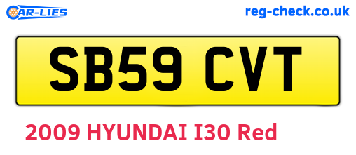 SB59CVT are the vehicle registration plates.