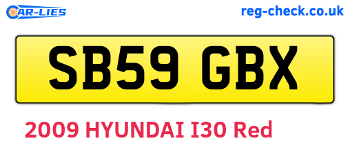 SB59GBX are the vehicle registration plates.