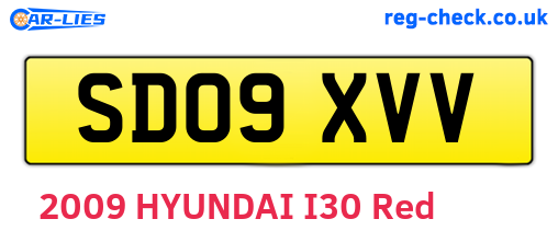 SD09XVV are the vehicle registration plates.