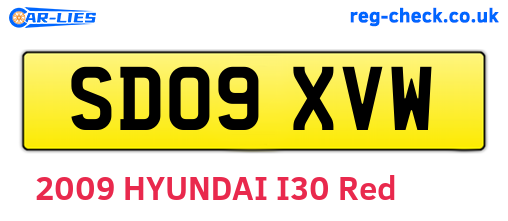 SD09XVW are the vehicle registration plates.
