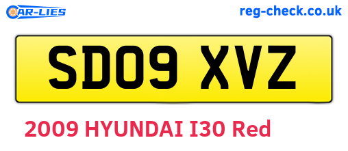 SD09XVZ are the vehicle registration plates.