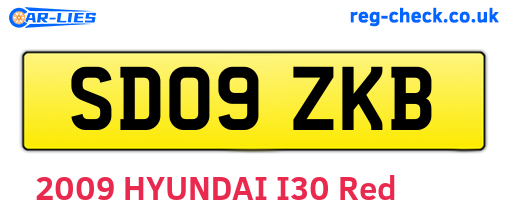SD09ZKB are the vehicle registration plates.