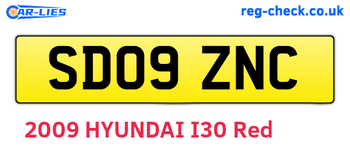 SD09ZNC are the vehicle registration plates.