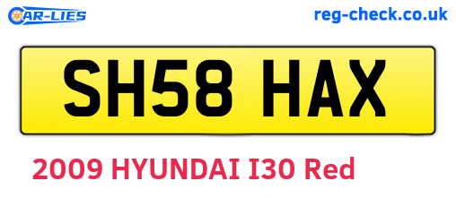 SH58HAX are the vehicle registration plates.