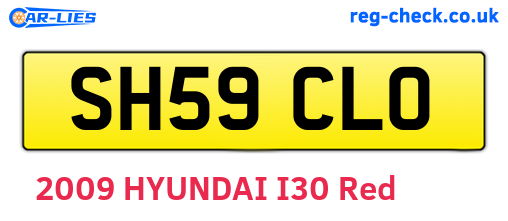 SH59CLO are the vehicle registration plates.