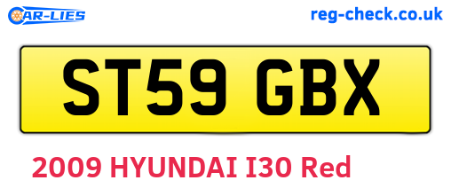 ST59GBX are the vehicle registration plates.