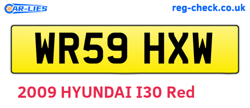 WR59HXW are the vehicle registration plates.