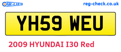 YH59WEU are the vehicle registration plates.