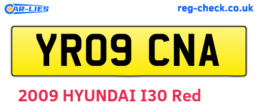 YR09CNA are the vehicle registration plates.