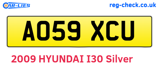 AO59XCU are the vehicle registration plates.