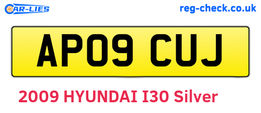 AP09CUJ are the vehicle registration plates.