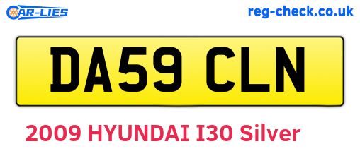 DA59CLN are the vehicle registration plates.