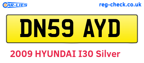 DN59AYD are the vehicle registration plates.