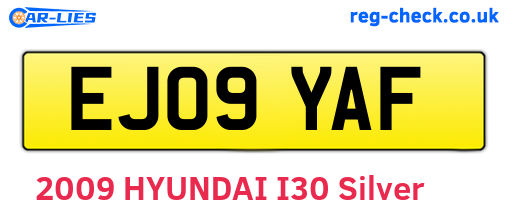 EJ09YAF are the vehicle registration plates.