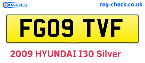 FG09TVF are the vehicle registration plates.