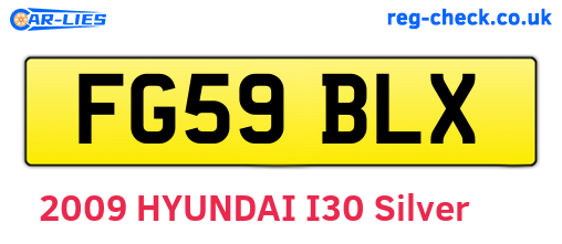 FG59BLX are the vehicle registration plates.