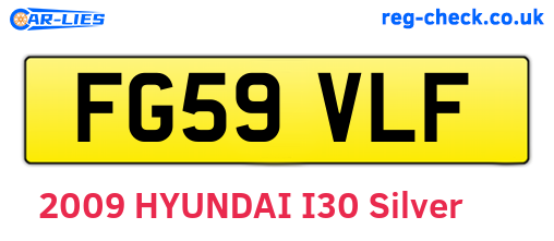 FG59VLF are the vehicle registration plates.