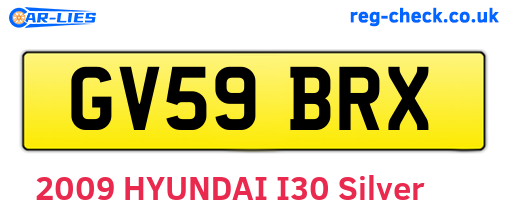 GV59BRX are the vehicle registration plates.