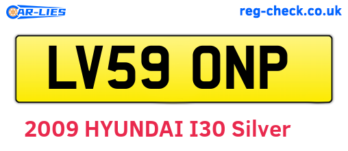 LV59ONP are the vehicle registration plates.