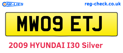 MW09ETJ are the vehicle registration plates.