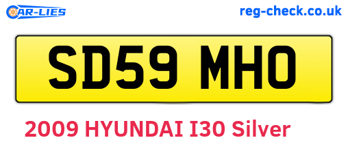 SD59MHO are the vehicle registration plates.