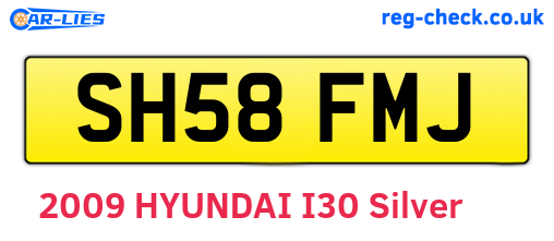 SH58FMJ are the vehicle registration plates.