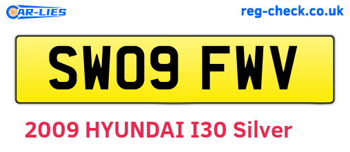 SW09FWV are the vehicle registration plates.