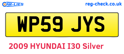 WP59JYS are the vehicle registration plates.