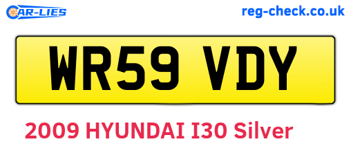 WR59VDY are the vehicle registration plates.
