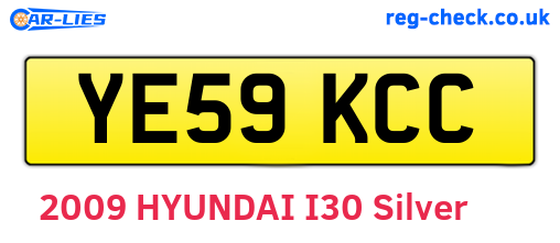 YE59KCC are the vehicle registration plates.
