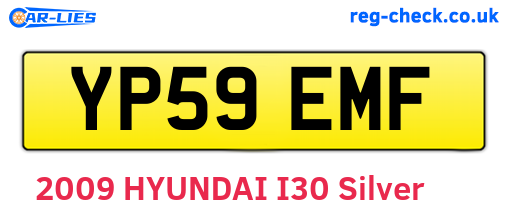 YP59EMF are the vehicle registration plates.