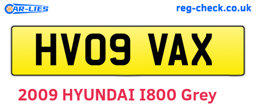 HV09VAX are the vehicle registration plates.